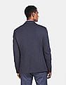U.S. Polo Assn. Men Navy Single Breasted Patterened Casual Blazer