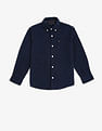 Tommy Hilfiger Kids Boys Solid Regular Fit Seersucker Shirt