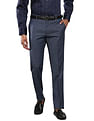 Tommy Hilfiger Men Navy Mid Rise Textured Formal Trousers