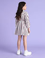 U.S. Polo Assn. Kids Girls Vertical Striped Corduroy Dress