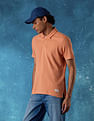 Flying Machine Regular Fit Textured Polo Shirt
