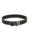 Calvin Klein Monogram Buckle Reversible Leather Belt