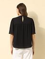 U.S. Polo Assn. Women Yoke Embroidered Top