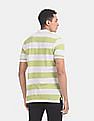 U.S. Polo Assn. Green And Off-White Stripe Pique Polo Shirt