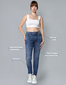 Flying Machine Women Mid Rise Veronica Skinny Fit Jeans