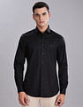 Tommy Hilfiger Self-Design Regular Fit Plain Woven Shirt