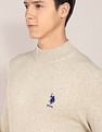 U.S. Polo Assn. Mock Neck Heathered Sweater