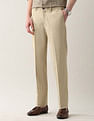 Arrow Newyork Regular Fit Textured Smartflex Trousers