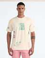 Flying Machine Abstract Print Oversized T-Shirt