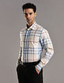 Tommy Hilfiger Checked Regular Fit Plain Woven Shirt