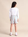 U.S. Polo Assn. Kids Girls Striped Wrap Skirt