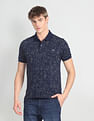 Flying Machine Graphic Print Cotton Polo Shirt