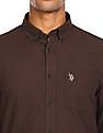 U.S. Polo Assn. Spread Collar Solid Casual Shirt