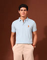U.S. Polo Assn. Textured Slim Fit Working Holiday Polo Shirt