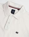 Arrow Sports Ribbed Collar Solid Polo Shirt