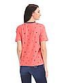 U.S. Polo Assn. Women Crew Neck Star Print T-Shirt