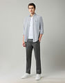 Arrow Sport Slim Fit Satin Solid Trousers