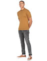Flying Machine Mock Neck Solid T-Shirt