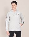 U.S. Polo Assn. Hooded Full Zip Heathered Sweatshirt