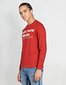 Flying Machine Crew Neck Graphic Print Sweatshirt