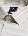 Arrow Horizontal Striped Manhattan Slim Fit Shirt