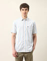 Arrow Sport Vertical Striped Regular Fit Air Soft Shirt