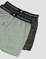 USPA Innerwear Printed Cotton OEX09 Boxers - Pack Of 2