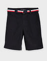 Tommy Hilfiger Kids Boys Regular Fit Solid Mid Rise Shorts