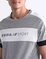 USPA Active Brand Embossed Slim Fit T-Shirt