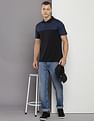 Calvin Klein Colour Block Mix Media Polo Shirt