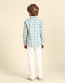 U.S. Polo Assn. Kids Boys Plaid Checked Regular Fit Shirt